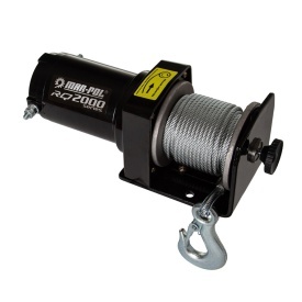 Troliu electric 12V Mar-Pol RQ2000 pentru ATV, quad și plug, cablu de oțel 15 m, tracțiune maximă 907 kg