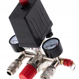 ⚙️ Presostat compresor aer cu 2 căi, cuple rapide și supapă cu reglaj al presiunii de iesire 220V 15A XM806873T - Img 5