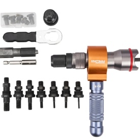 Adaptor nituitor 3 în 1 pentru bormașină/șurubelniță KraftDele KD5470, pentru nituri și piulițe nituibile, cu set capete - Img 8