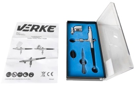 Aerograf de precizie VERKE AB-132 pentru vopsire fină, retuș, modelism și detalii artistice - Img 3