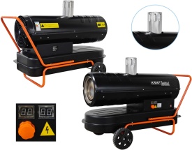 Aerotermă cu motorină KraftDele 40 kW cu evacuare gaze arse și termostat digital, model KD11714 - Img 8