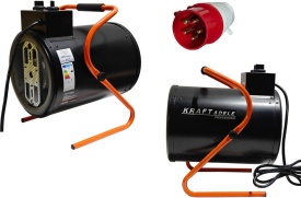 Aerotermă electrică profesională KraftDele KD11724, 10 kW, 400V, cu termostat, pentru atelier, depozit și șantier - Img 7