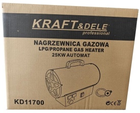 Aerotermă pe gaz KraftDele KD11700 25 kW cu termostat digital și reductor, pentru încălzire rapidă în atelier, garaj sau șantier - Img 10