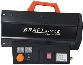 Aerotermă pe gaz LPG 25 kW cu termostat automat, furtun și reductor KraftDele KD11731 pentru ateliere, garaje și hale - Img 6