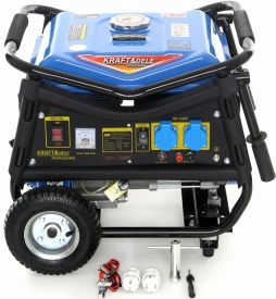 Agregat de curent monofazat KraftDele KD142, 3000 W, 230 V și 12 V, motor 4 timpi, cu roți transport - Img 9