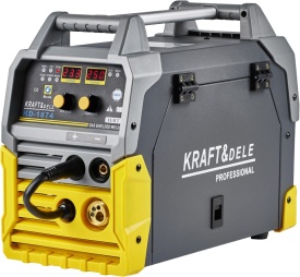 Aparat de sudură inverter KraftDele KD1874 MIG/MAG/FCAW/MMA/TIG Lift 40-250A, cu afișaj LCD dublu și reglaj continuu