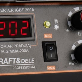 Aparat de sudură invertor MIG/MMA 200A KraftDele KD1788, 2 în 1, compact, pentru oțel și inox - Img 5
