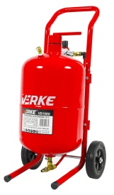 Aparat mobil de sablare cu rezervor 19L VERKE, tip sifon, 4 duze, furtun 3 m, rosu - Img 4