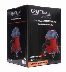 Aspirator industrial umed-uscat KraftDele KD474, 15L, 1200W, cu filtru reutilizabil și regulator de putere - Img 12