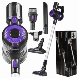 Aspirator vertical fără fir KraftDele KD471, recipient 0,8 L, 2 trepte de putere, perie electrică cu LED și accesorii - Img 2