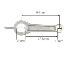 Biela cap compresor de aer aluminiu - 12x23x77mm CH016