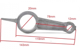 Biela pentru piston cap compresor 47mm 78x20x12mm NR.568