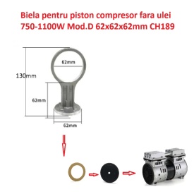 Biela pentru piston compresor fara ulei 750-1100W Mod.D 62x62x62mm CH189 - Img 1