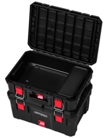 Cărucior modular pentru scule 3 cutii KraftDele KD1077 – organizator mobil cu roți și mâner telescopic - Img 9