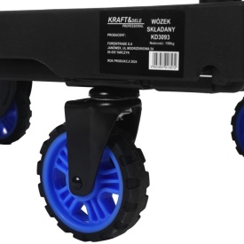 Cărucior pliabil de transport cu platformă KraftDele KD3093, capacitate 150 kg, pentru depozit, firmă și uz gospodăresc - Img 9
