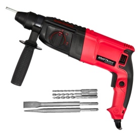 Ciocan rotopercutor KraftDele KD1510 cu SDS+, 2600W, 4 funcții, pentru găurire și dăltuire în beton, zidărie, lemn și metal