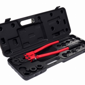 Cleşte de sertizat pentru țevi PEX KraftDele KD10636 cu matrițe TH16, TH20, TH26 și valiză de transport - Img 9