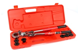 Cleşte hidraulic manual pentru sertizat ţevi PEX Mar-Pol 6T, 16-26 mm, matriţe U şi TH, cap rotativ 360° - Img 9