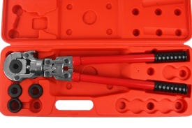 Cleste sertizare tevi PEX Mar-Pol M55910, presa hidraulica manuala cu 4 matrite U 16-32 mm si cap rotativ 360° - Img 2