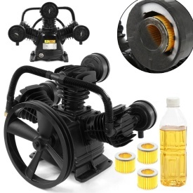 Compresor cu pompă de aer tricilindrică Mar-Pol W3065, ungere cu ulei, 360 l/min, 10 bar, pentru rezervor 150-200 L