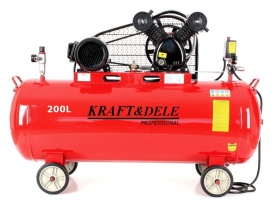 Compresor de aer cu ulei KraftDele KD1473, 200L, 2 pistoane, 8 bar, 590 l/min, cu separator pentru atelier și aplicații pneumatice - Img 2
