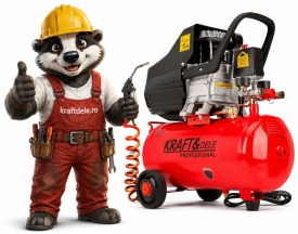 Compresor de aer cu ulei KraftDele KD400, rezervor 24L, 8 bar, 133 l/min, motor 2,8 kW pentru garaj și atelier - Img 6