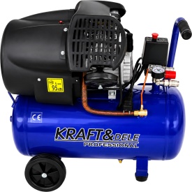 Compresor de aer cu ulei KraftDele KD4049, rezervor 50L, 3,5 kW, 380 l/min, 10 bar, pentru atelier, garaj și scule pneumatice