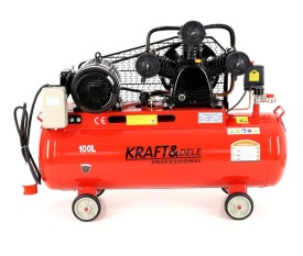 Compresor de aer cu ulei KraftDele KD405, 100L, 3 pistoane, 400V, 8 bar, transmisie pe curea - Img 2