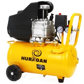 Compresor de aer cu ulei Mar-Pol Huragan 24L, 1,5 kW, 8 bar, 216 l/min, cu regulator și 2 manometre