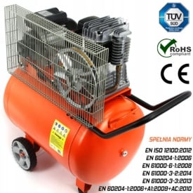 Compresor de aer profesional 115L BJC Z-2065 – 10 bar, motor 2.2kW (3CP), transmisie pe curea, debit real 270 l/min B88014Z - Img 6