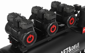 Compresor Fără Ulei 200L 3x2200W 750L/min – Industrial cu Separator & Manometru cu Glicerină | KraftDele KD4084 - Img 7
