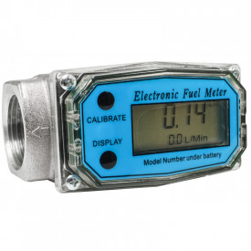 Contor electronic LCD debitmetru pompe transfer motorina 1" 20bari B-1458 - Img 3