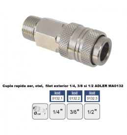 Cupla rapida aer, otel, filet exterior 3/8" MA0132.2