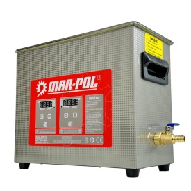 Cuva de curățare cu ultrasunete Mar-Pol 6,5L, 40 kHz, 180W, cu încălzire 200W și timer, pentru piese și componente - Img 3