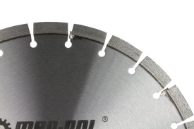 Disc diamantat Mar-Pol M08775 pentru beton proaspăt și asfalt, 350 x 12,5 x 25,4 mm, segment 4 mm - Img 2