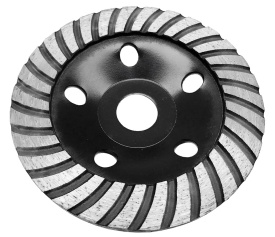 Disc diamantat tip cupă turbo VERKE 125 mm pentru șlefuirea betonului, pietrei, granitului și cărămizii - Img 4