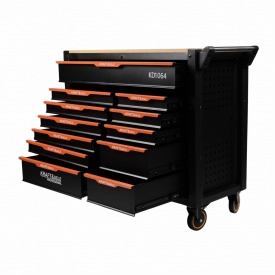 Dulap mobil pentru scule KraftDele KD1064 – cărucior atelier cu 12 sertare, gol