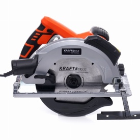Fierăstrău circular manual KraftDele KD1712, 2900W, disc 185 mm, laser de ghidaj, tăiere la 45° și adâncime maximă 67 mm