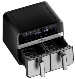 Friteuză cu aer cald fără ulei KraftDele KD4180, 9L, 2500W, 2 compartimente independente, panou tactil LCD - Img 6
