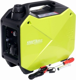 Generator de curent inverter KraftDele KD684, 1,9 kW / 2,1 kW, 230 V, sinusoidă pură, benzină, pentru casă, camping și electronice - Img 7