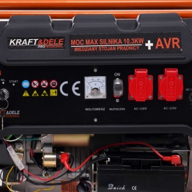 Generator de curent monofazat KraftDele KD164, 5500W, 230V/12V, pornire electrică și manuală, rezervor 25L - Img 11