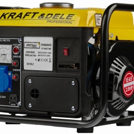 Generator electric monofazat KraftDele KD109Z 1200W, 230V/12V, portabil, cu pornire manuală și rezervor 4L