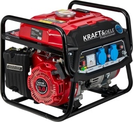 Generator electric monofazat pe benzină KraftDele KD146, 1500W, 230V și 12V, motor 4 timpi, rezervor 5L