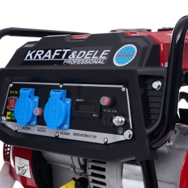 Generator electric monofazat pe benzină KraftDele KD150, 1500W, 230V/12V, motor 4 timpi 3 CP, portabil - Img 9