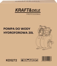 Hidrofor 20L KraftDele KD5272 – 1200W, 3400L/h, 10m aspirație, 45m refulare, manometru integrat - Img 12