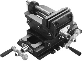 Imadău tip cruce dublu ax 100 mm KraftDele KD3515 pentru găurire, frezare și poziționare precisă în atelier - Img 2