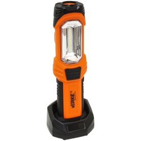 Lampă LED de atelier cu acumulator Li-Ion 2000 mAh, bază magnetică rotativă 180°, încărcare USB și stație 230V, MaxRom V87513 - Img 6