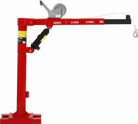 Macara hidraulică de atelier cu troliu KraftDele KD12687, braț telescopic, rotire 360°, capacitate maximă 450 kg - Img 8