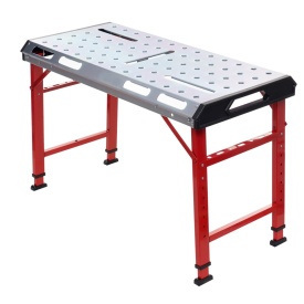 Masă de lucru pentru sudură pliabilă KraftDele KD639, blat 532 x 1068 mm, înălțime reglabilă 705-930 mm, sarcină maximă 454 kg