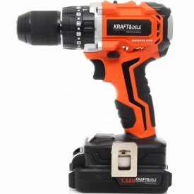 Mașină de găurit și înșurubat cu percuție fără perii 20V KraftDele KD1728, 60 Nm, 2 acumulatori și valiză - Img 6